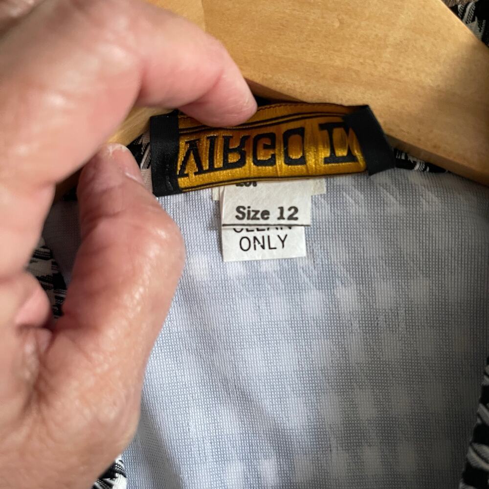 Virgo III VTG 70's Retro Gingham Checkered Short Sleeves Women's Dress 10 - Picture 6 of 9